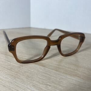 Vintage USS 4 1/2-5 3/4 Eyeglasses Sunglasses Brown Unisex Frame Military 50-22